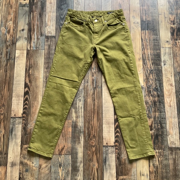 Bonobos 31x 30 5 Pocket Slim Taper Green Denim Mens Jeans - Picture 7 of 12